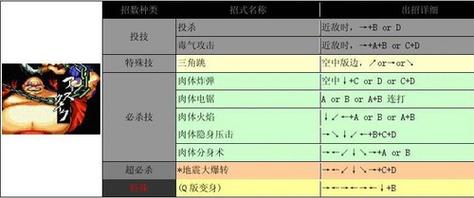 神技,忍术,特殊技,超必杀技,必杀技,侍魂,雷电,旋风,出招表,乱舞